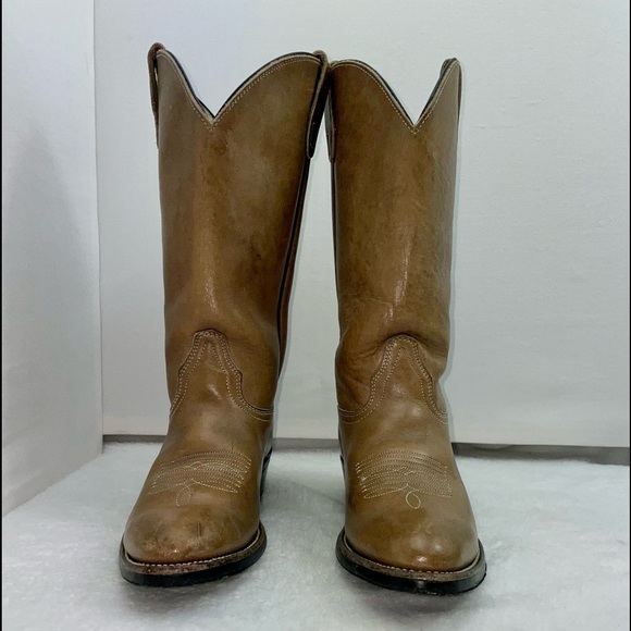 Vintage Golden Retriever Leather Cowboy Boots - Picture 8 of 11